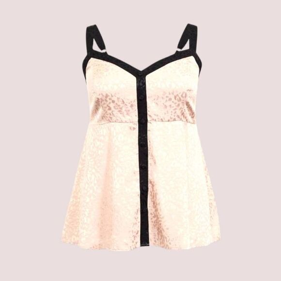 TORRID Plus Size Tank & Black Jacquard Babydoll Cami/ Tank Top - Picture 7 of 16